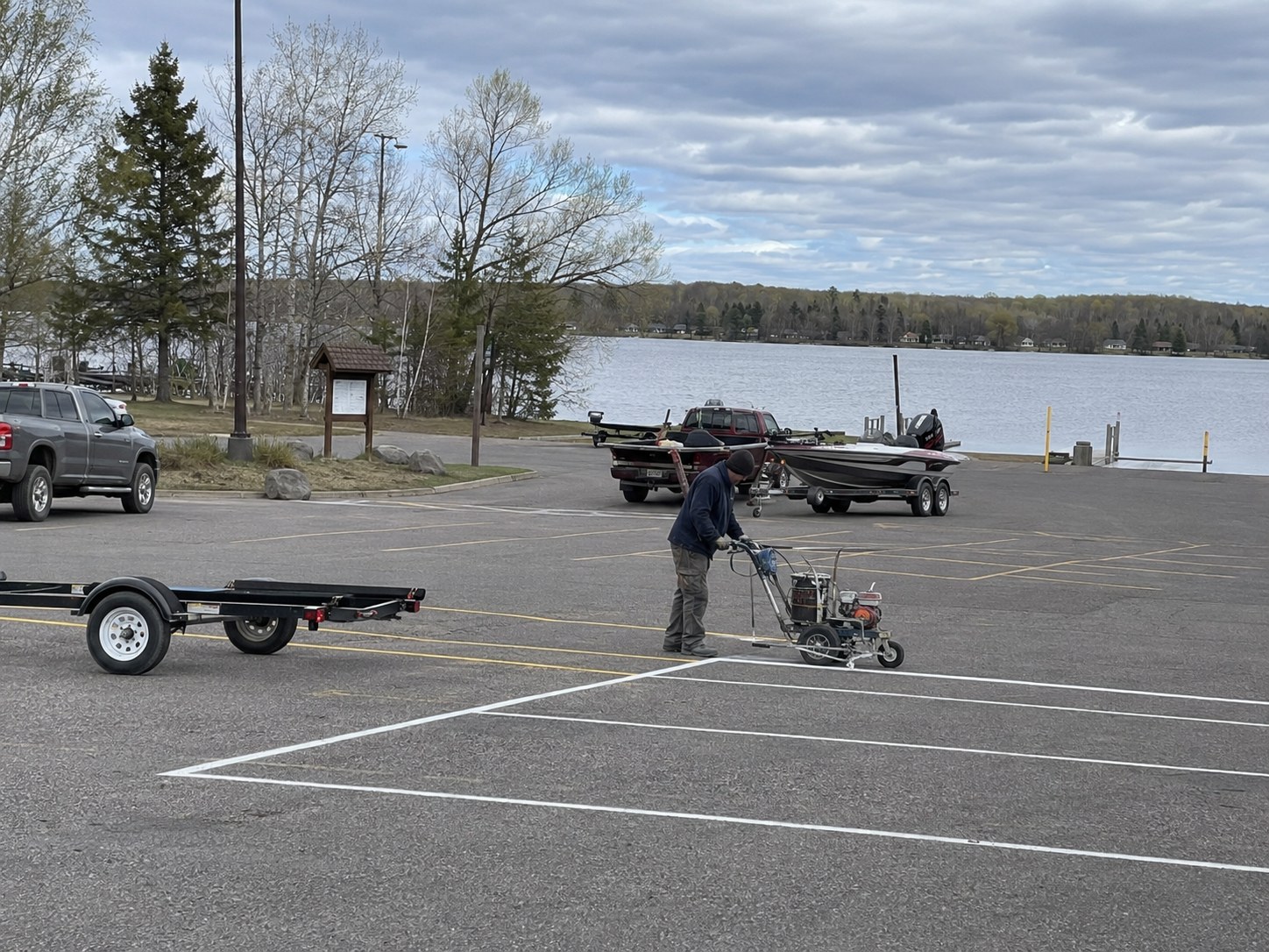 Landing Lot Lines Repainted; Debate Begins Immediately photo