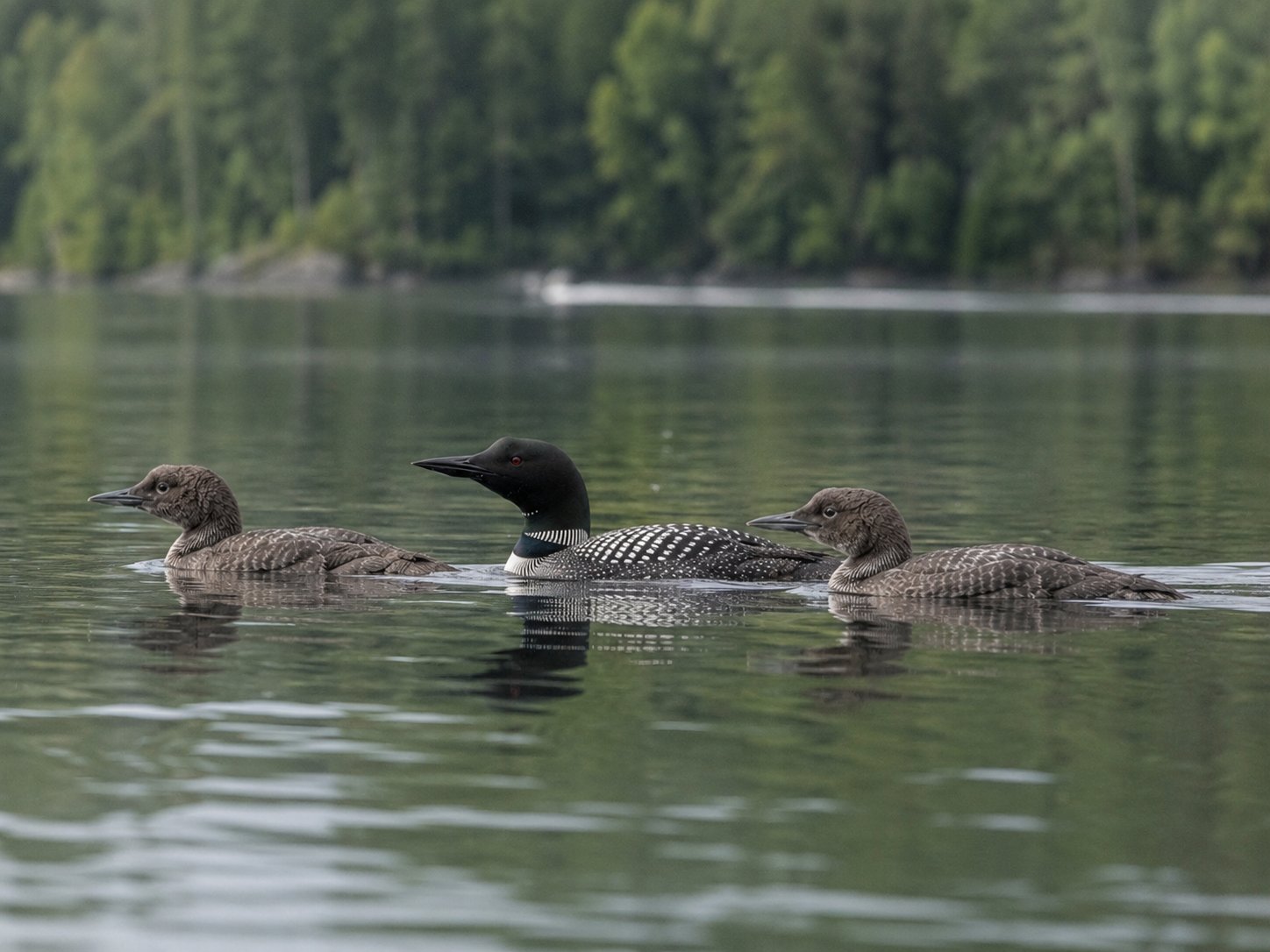 Loon Chicks Ride Out Their First Fourth; the No-Wake Rule Held photo