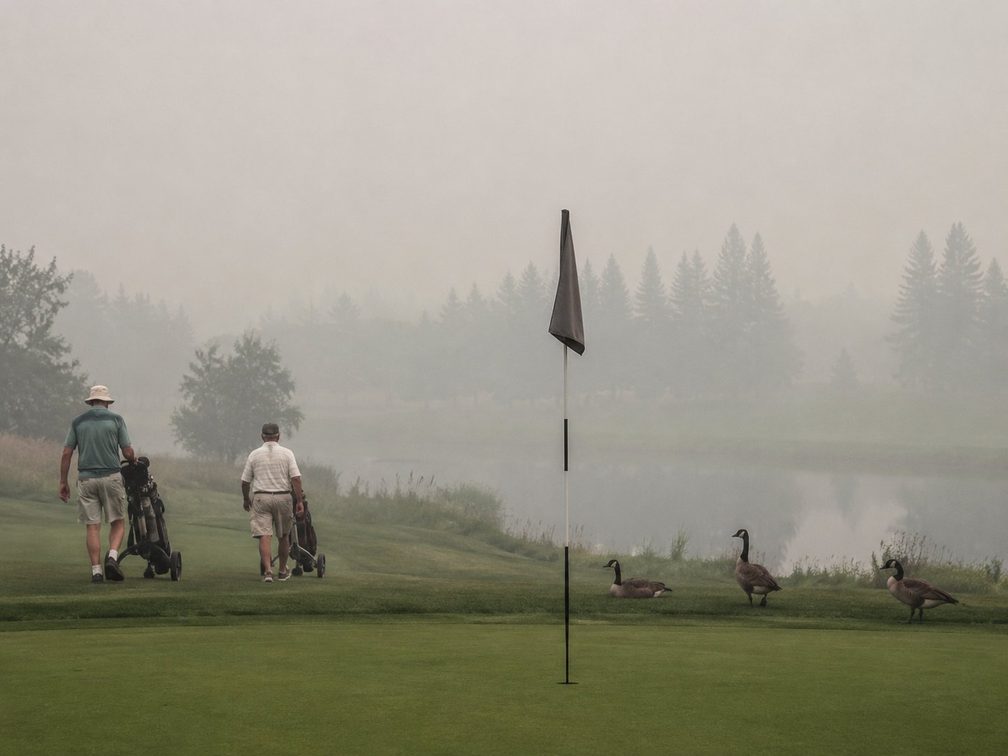 Men’s League Plays Nine Instead of Eighteen; Scores Improve; No One Investigates photo