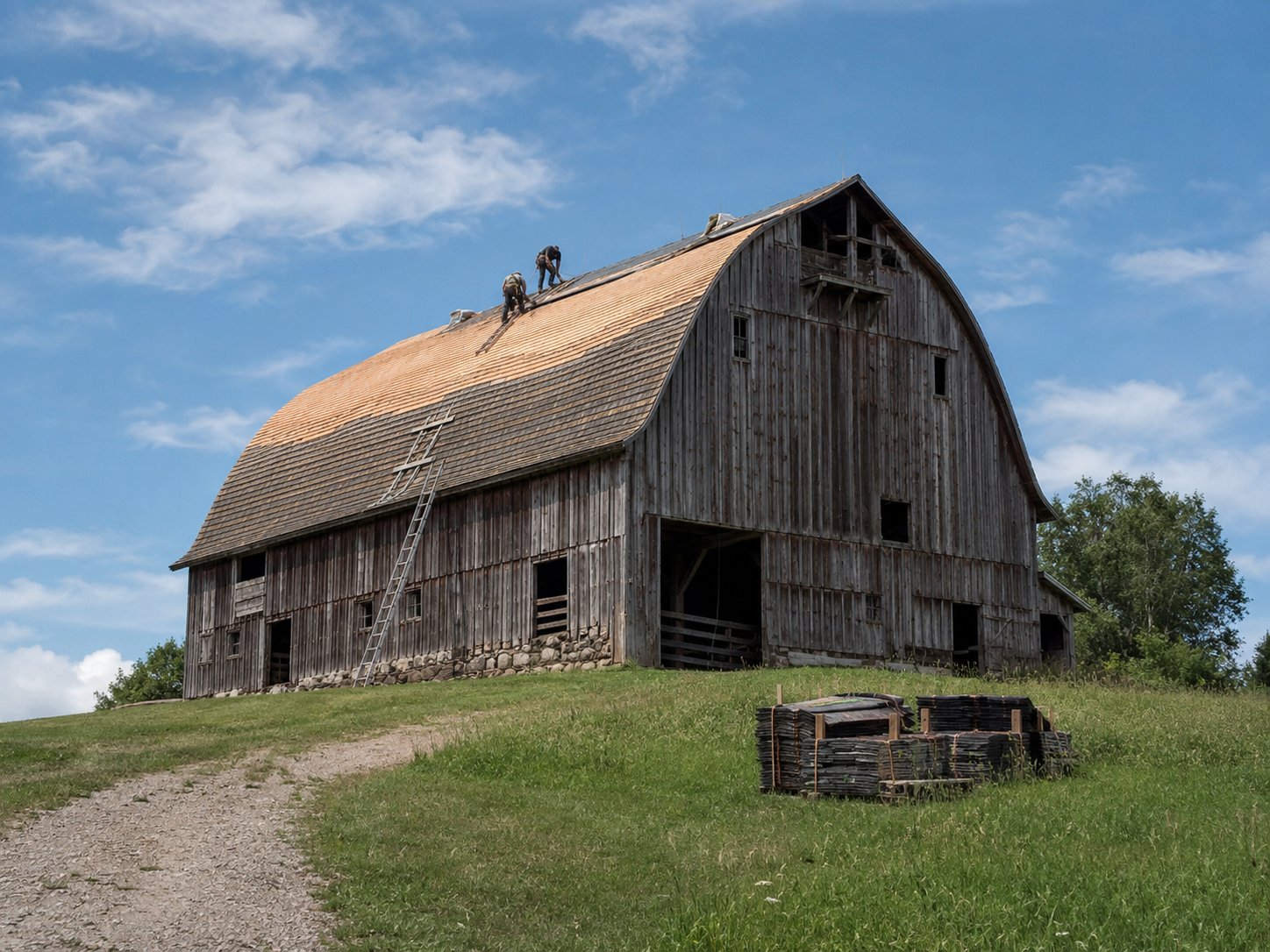 The Peterson Barn, 125 Years Standing, Gets a New Roof photo