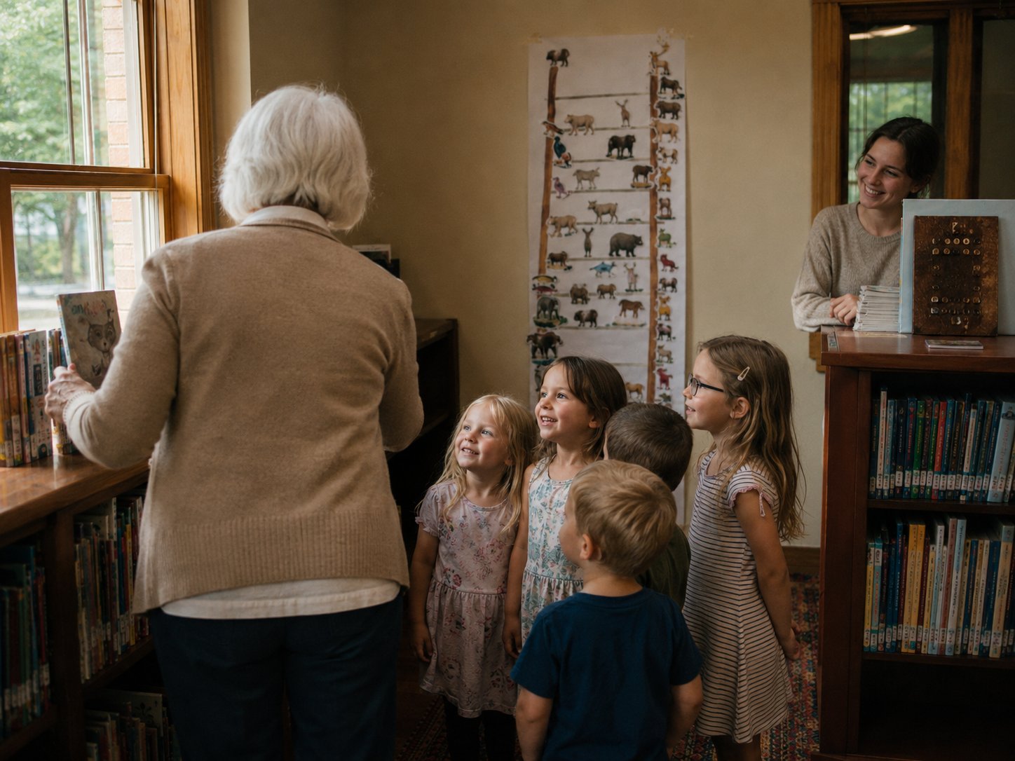 Mrs. Aune Drops By the Library, Inspects the Ladder, Is Gently Sent Home photo